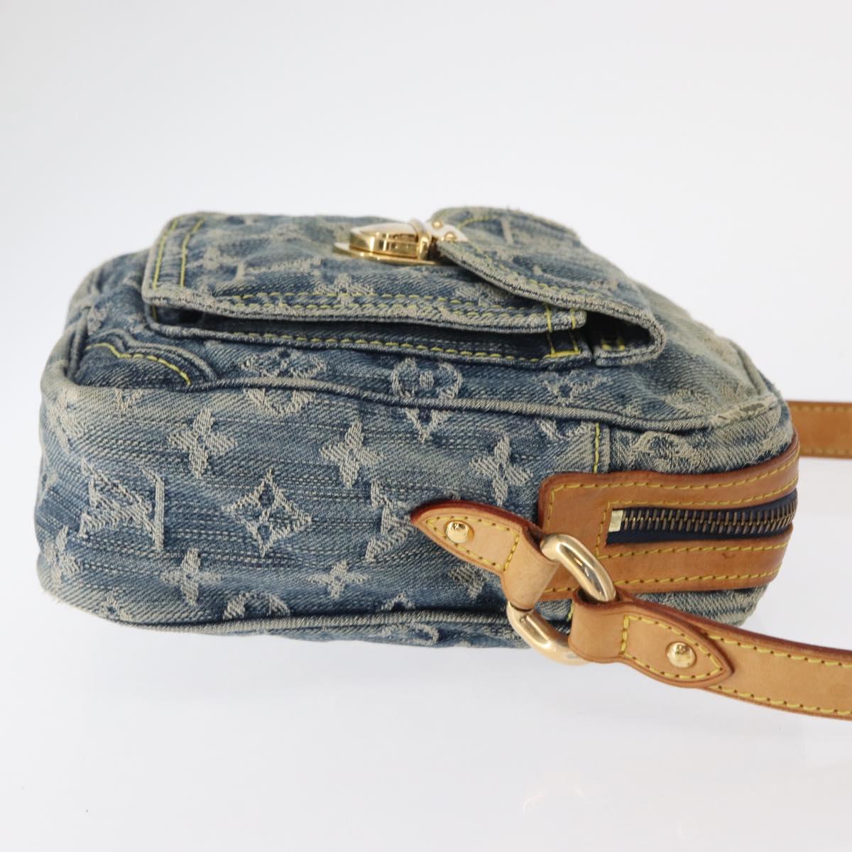 LOUIS VUITTON Monogram Denim Camera Bag Shoulder Bag Blue M95348 LV Auth 163385A