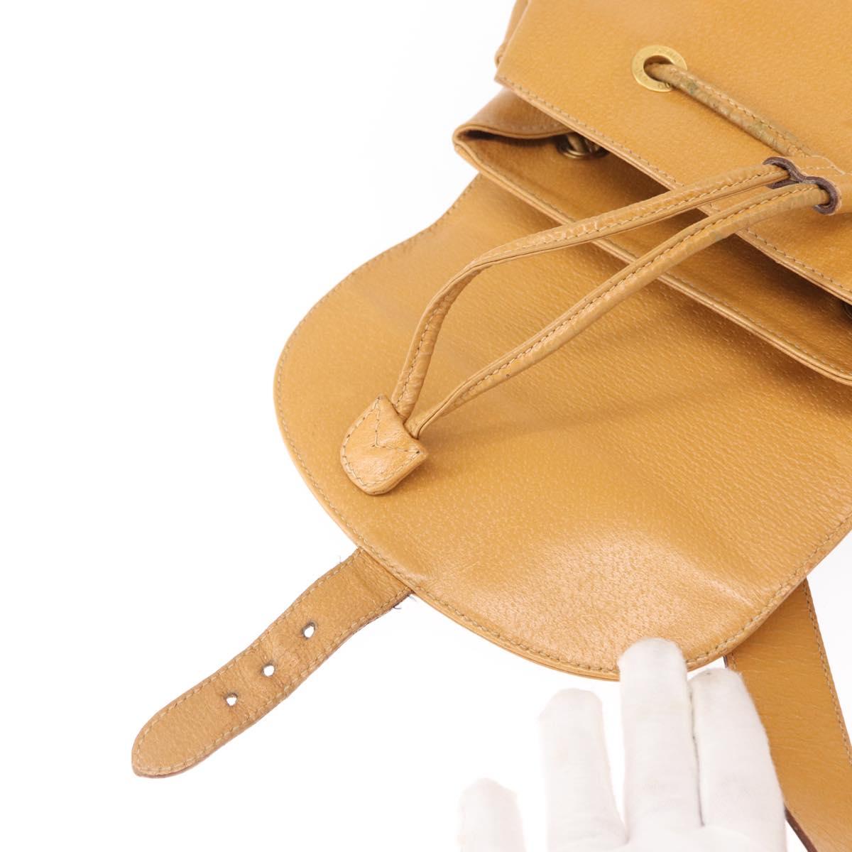 GUCCI Bamboo Backpack Leather Brown Gold 003 2058 0016 Auth 163387