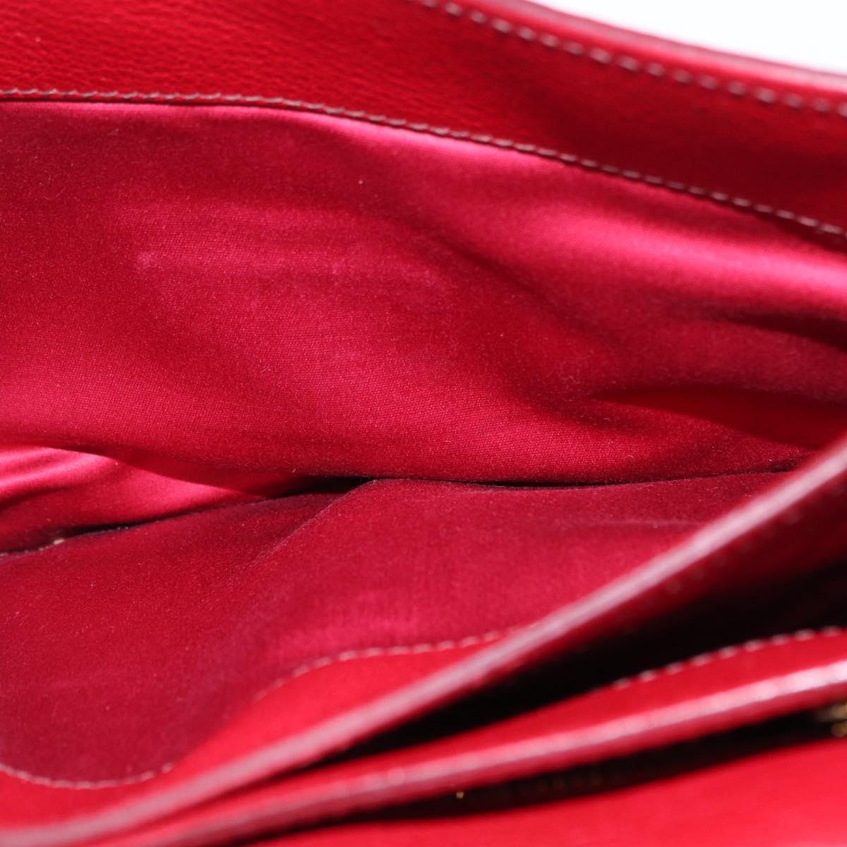 Miu Miu Hand Bag Leather 2way Red Gold Auth 163402