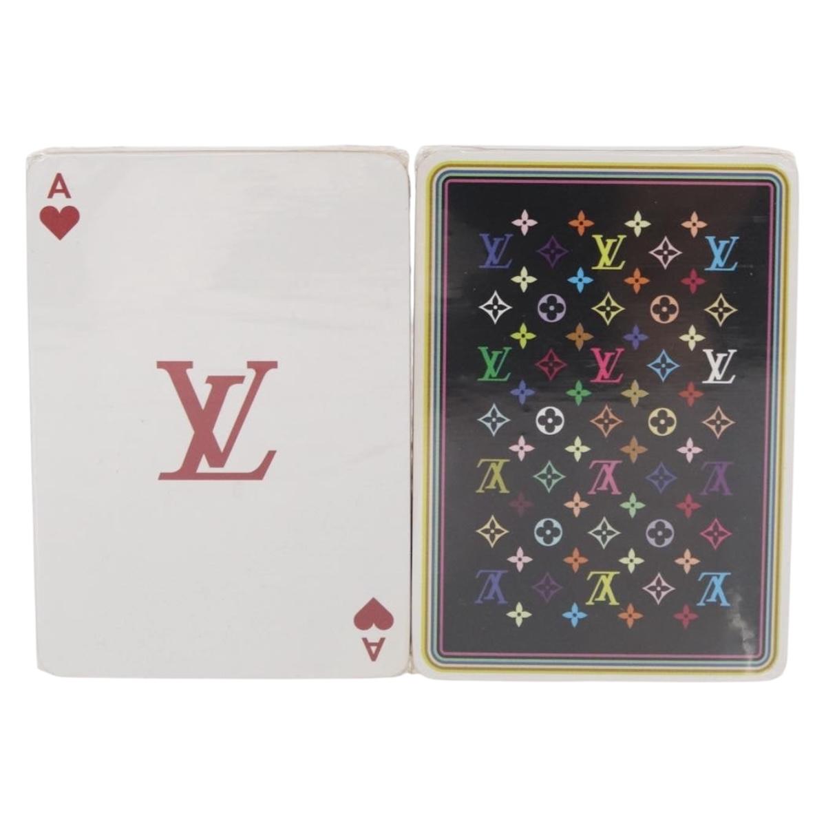 LOUIS VUITTON Monogram Multicolor Playing Cards Black White LV Auth 163406SAM