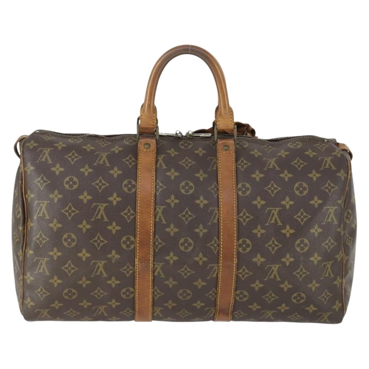 LOUIS VUITTON Monogram Keepall 45 Boston Bag M41428 LV Auth 163433