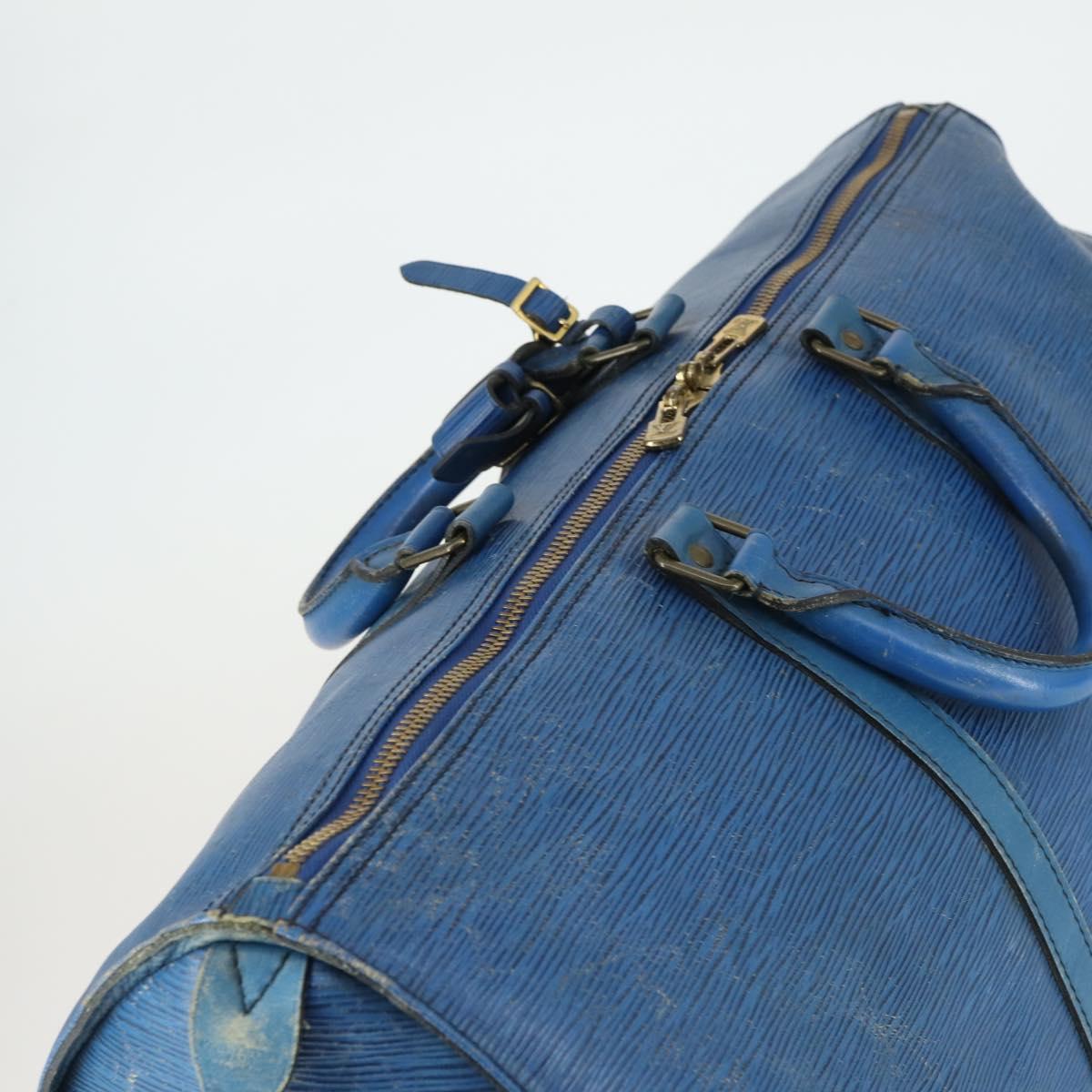 LOUIS VUITTON Epi Keepall 50 Boston Bag Vintage Blue M42965 LV Auth 163435