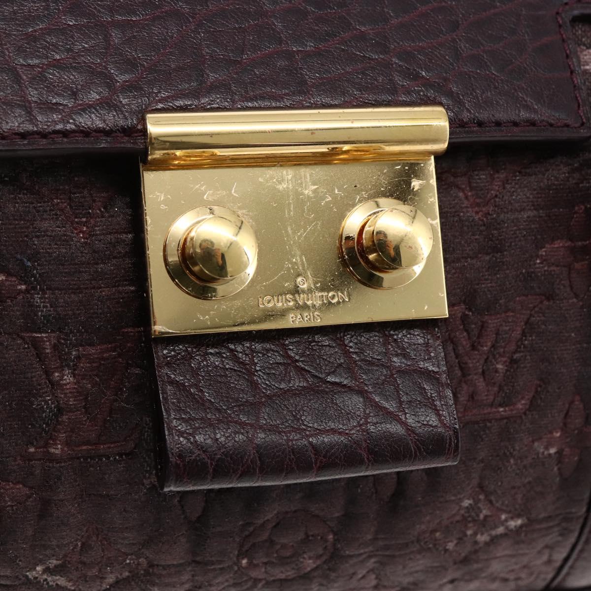 LOUIS VUITTON Monogram Voluptuous Tote Bag Bordeaux M93474 LV Auth 163445