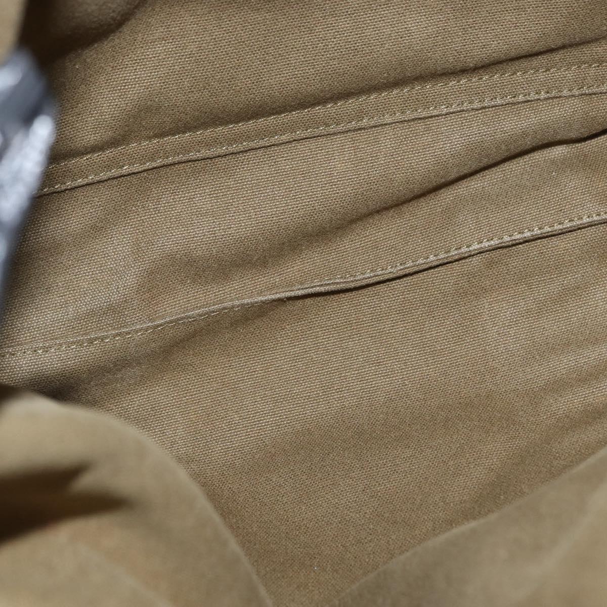 HERMES Fourre Tout Cabass Hand Bag Canvas Khaki Auth 163450