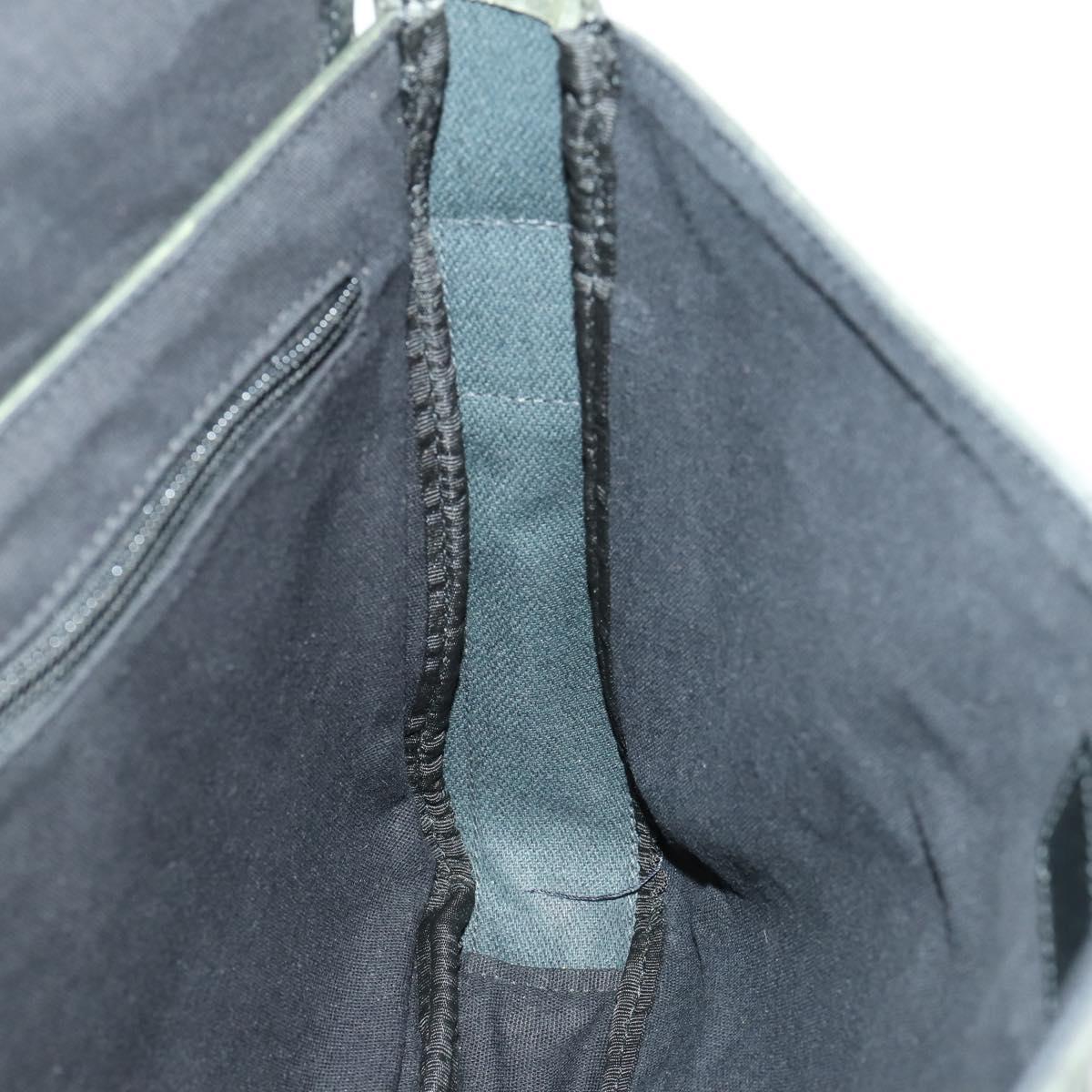 Salvatore Ferragamo Gancini Shoulder Bag PVC Canvas Gray Silver Auth 163461