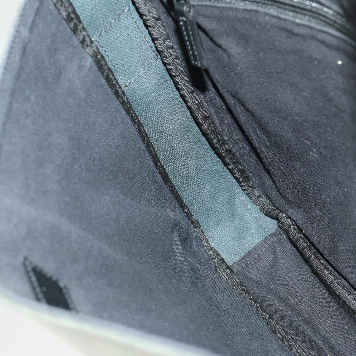 Salvatore Ferragamo Gancini Shoulder Bag PVC Canvas Gray Silver Auth 163461