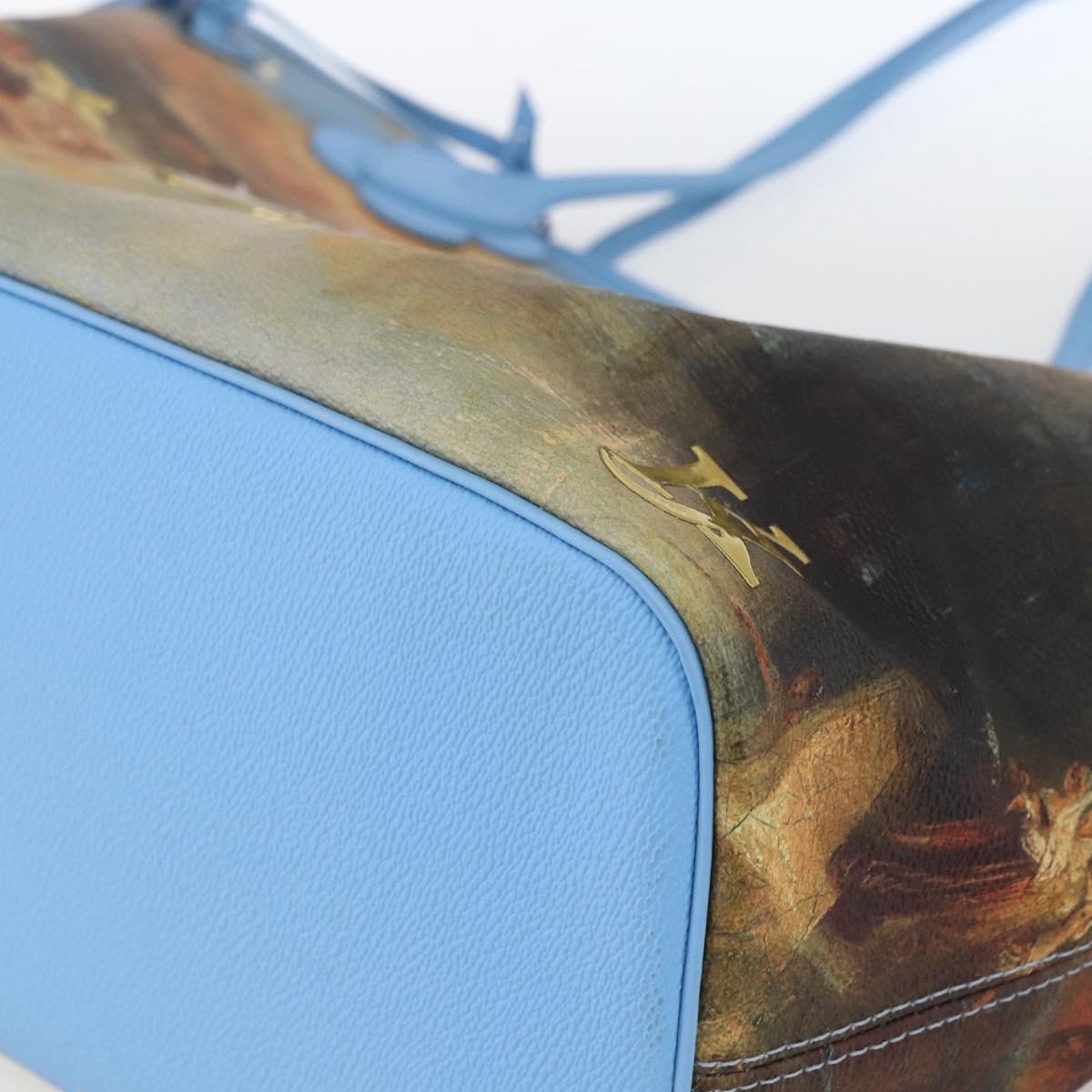 LOUIS VUITTON Masters Collection TURNER Neverfull MM Bag Blue LV Auth 163470SM