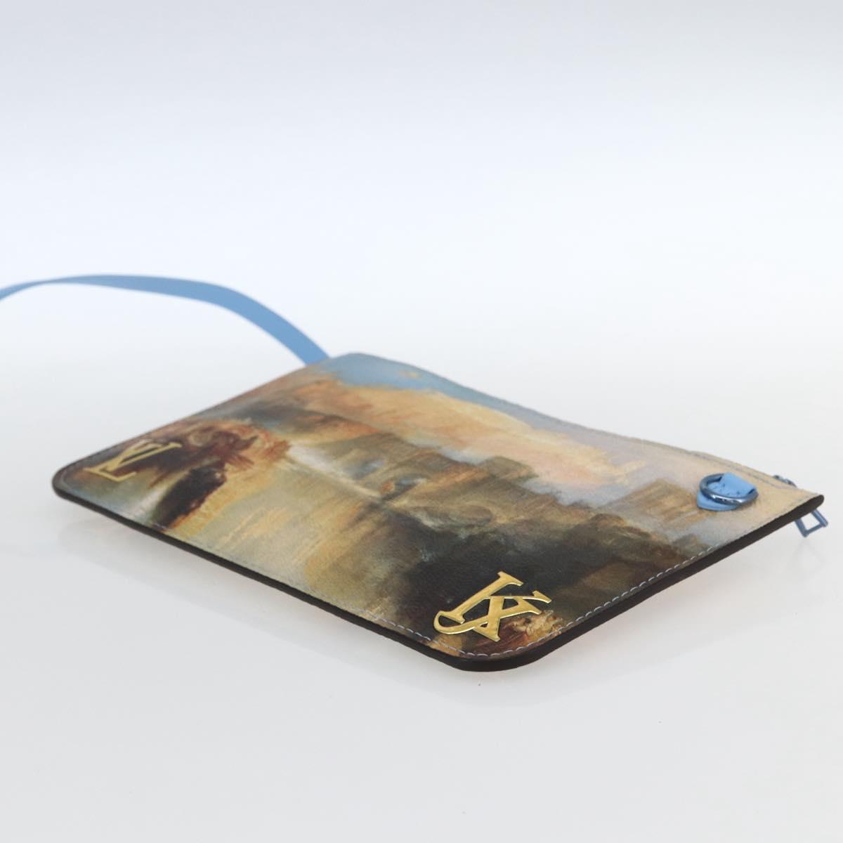 LOUIS VUITTON Masters Collection TURNER Neverfull MM Bag Blue LV Auth 163470SM