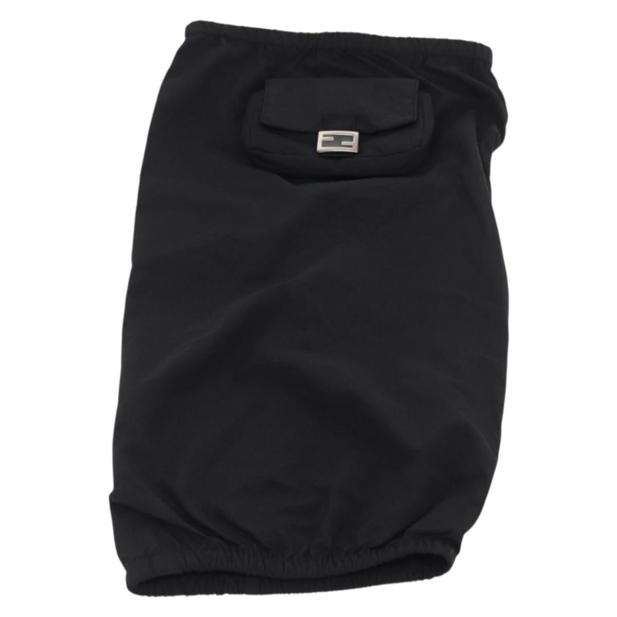 FENDI Leg Warmers Nylon Black Auth 163473V