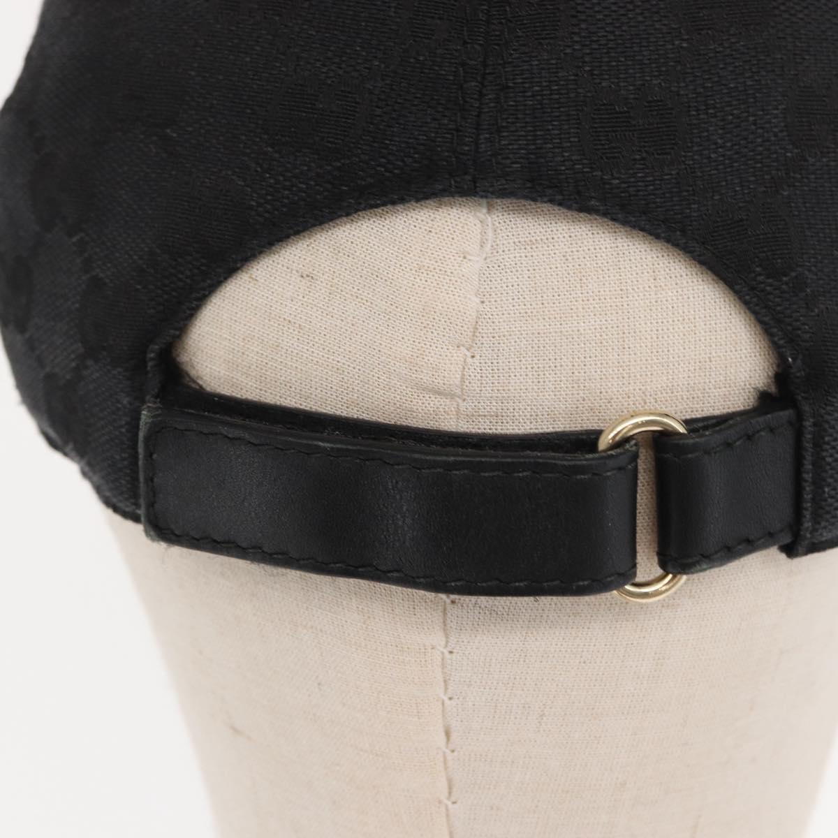 GUCCI GG Canvas Web Sherry Line Cap Black Red Green 200035 Auth 163480