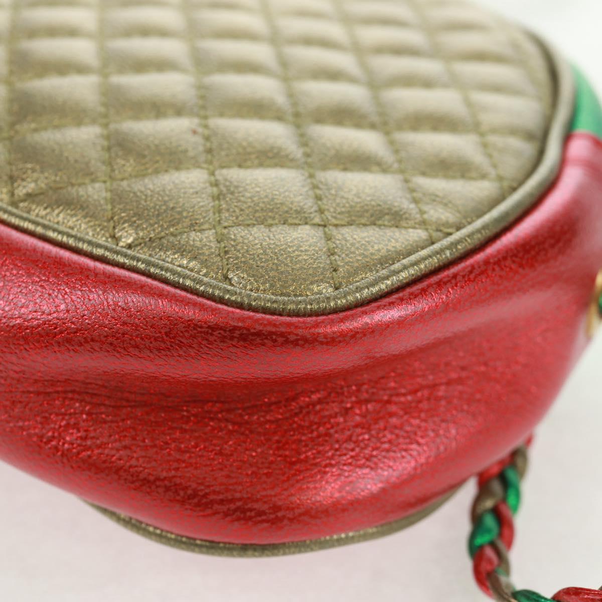 GUCCI Zumi Shoulder Bag Leather Multicolor Gold 534951 Auth 163498V