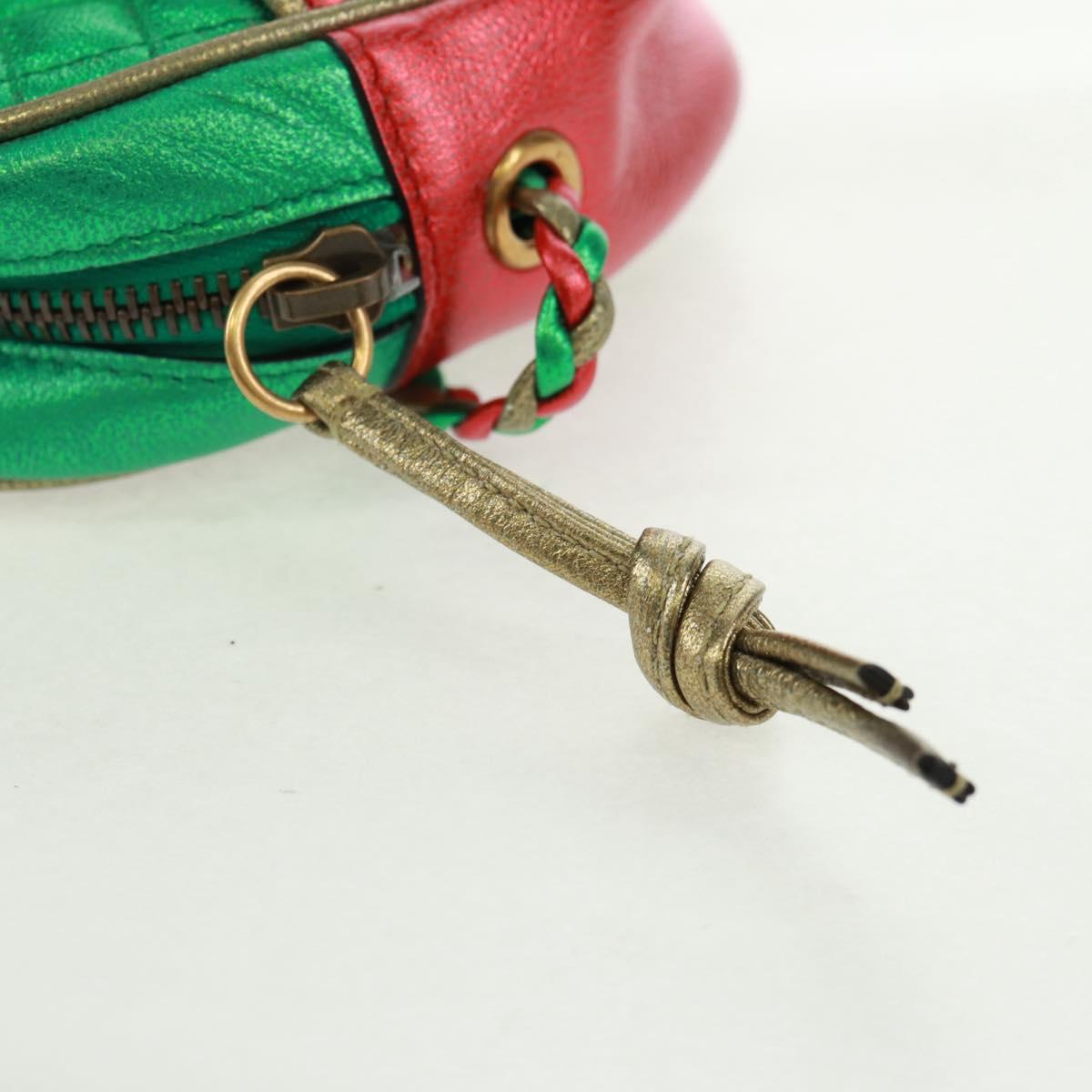 GUCCI Zumi Shoulder Bag Leather Multicolor Gold 534951 Auth 163498V