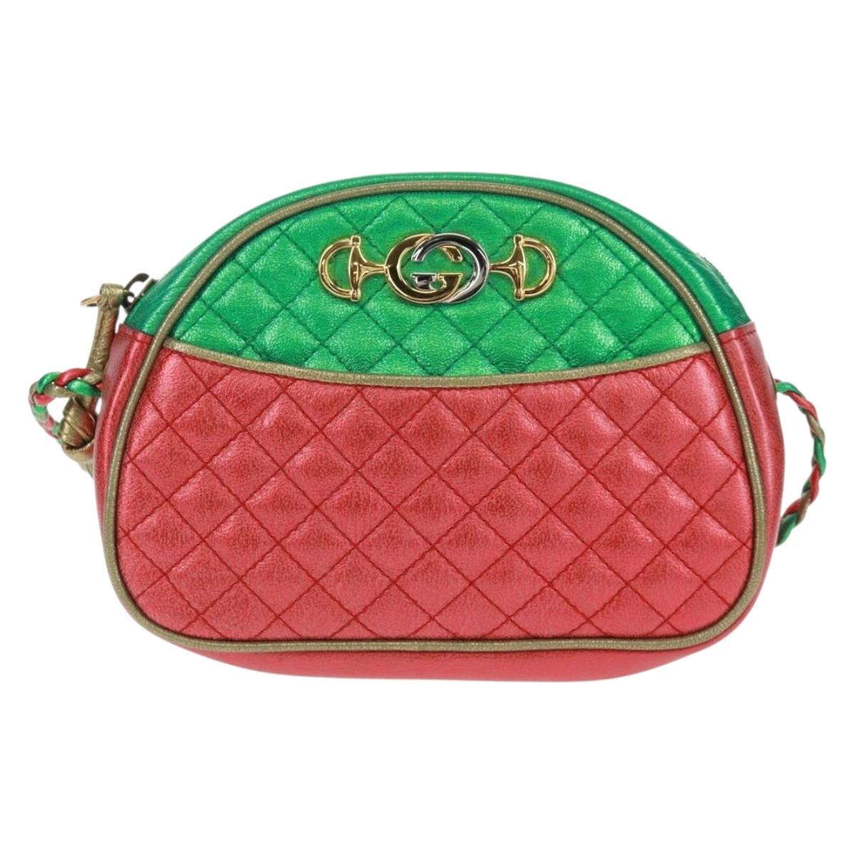 GUCCI Zumi Shoulder Bag Leather Multicolor Gold 534951 Auth 163498V