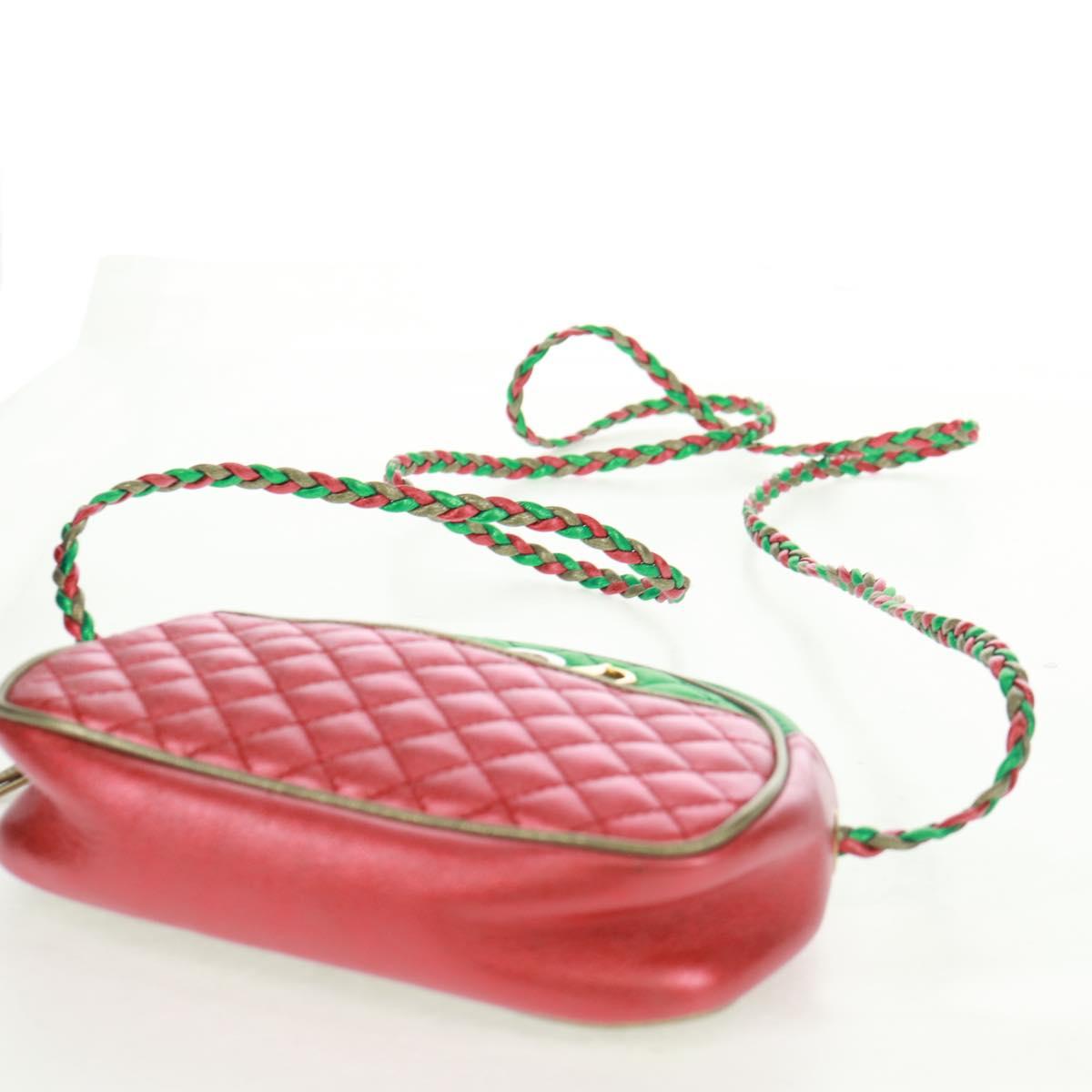 GUCCI Zumi Shoulder Bag Leather Multicolor Gold 534951 Auth 163498V