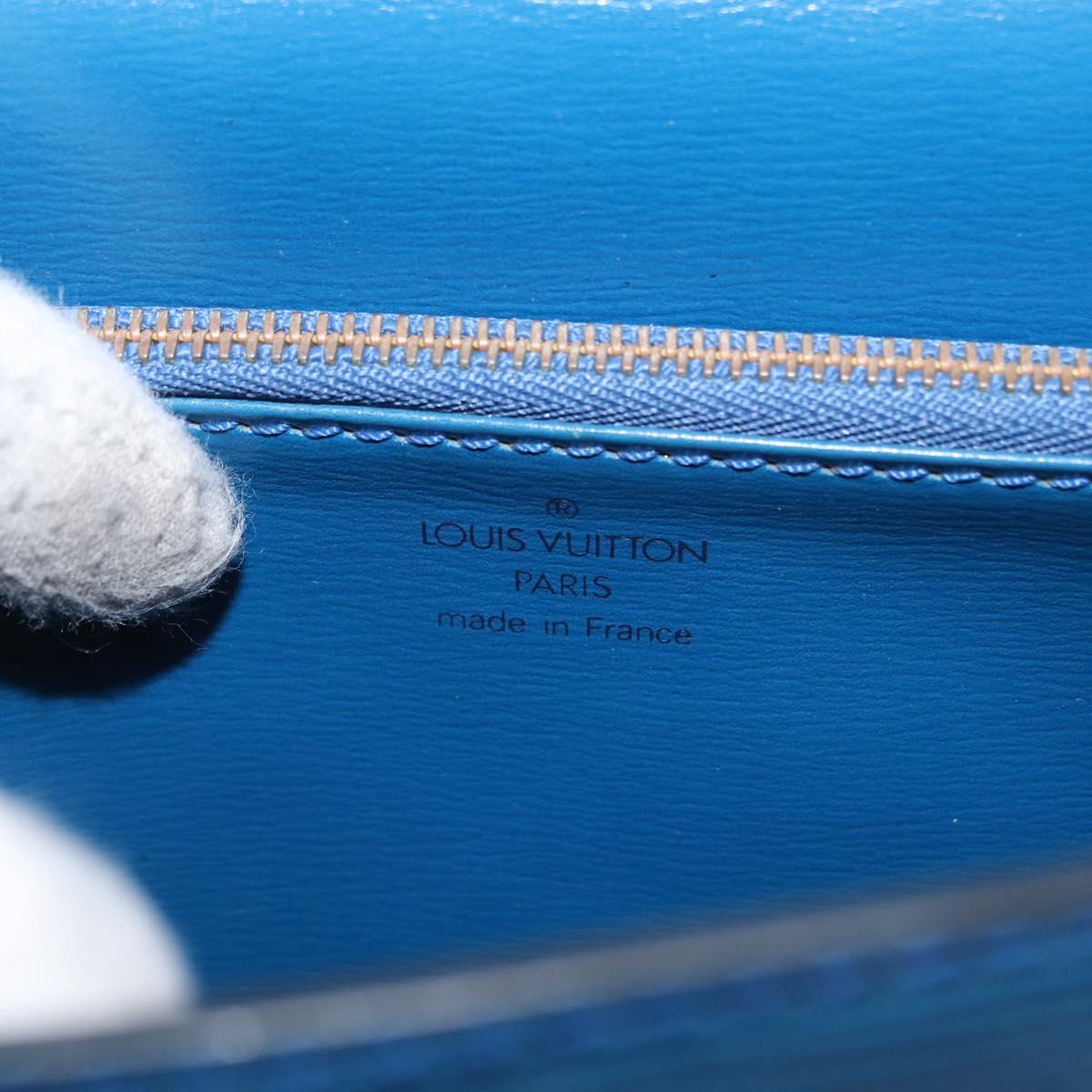 LOUIS VUITTON Epi Malesherbes Hand Bag Blue M52375 LV Auth 163509