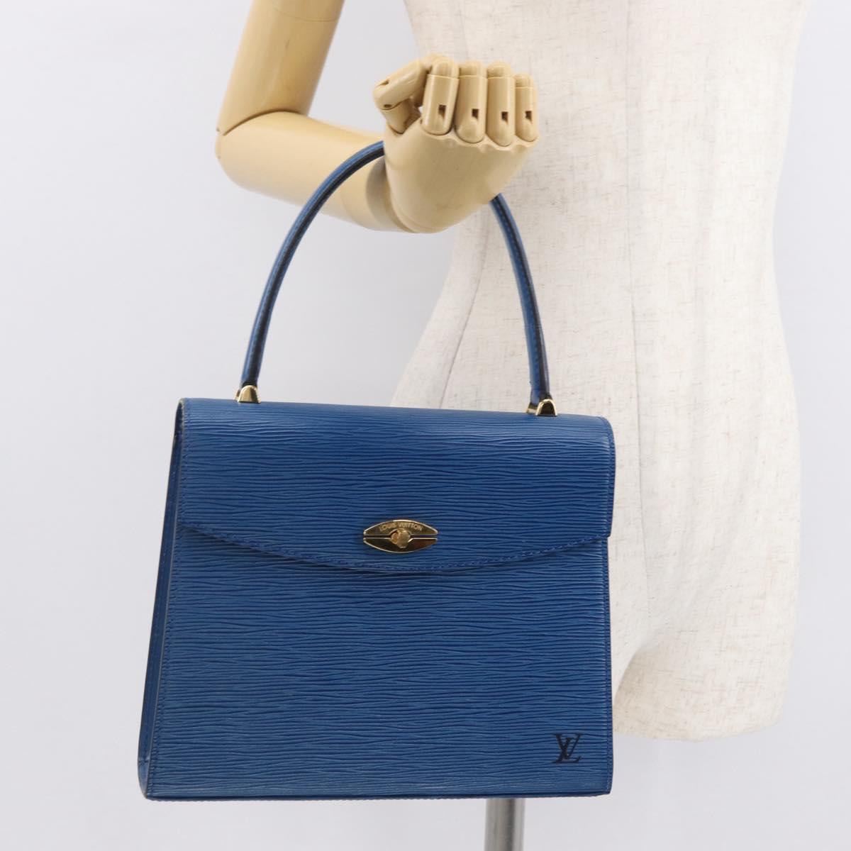 LOUIS VUITTON Epi Malesherbes Hand Bag Blue M52375 LV Auth 163509