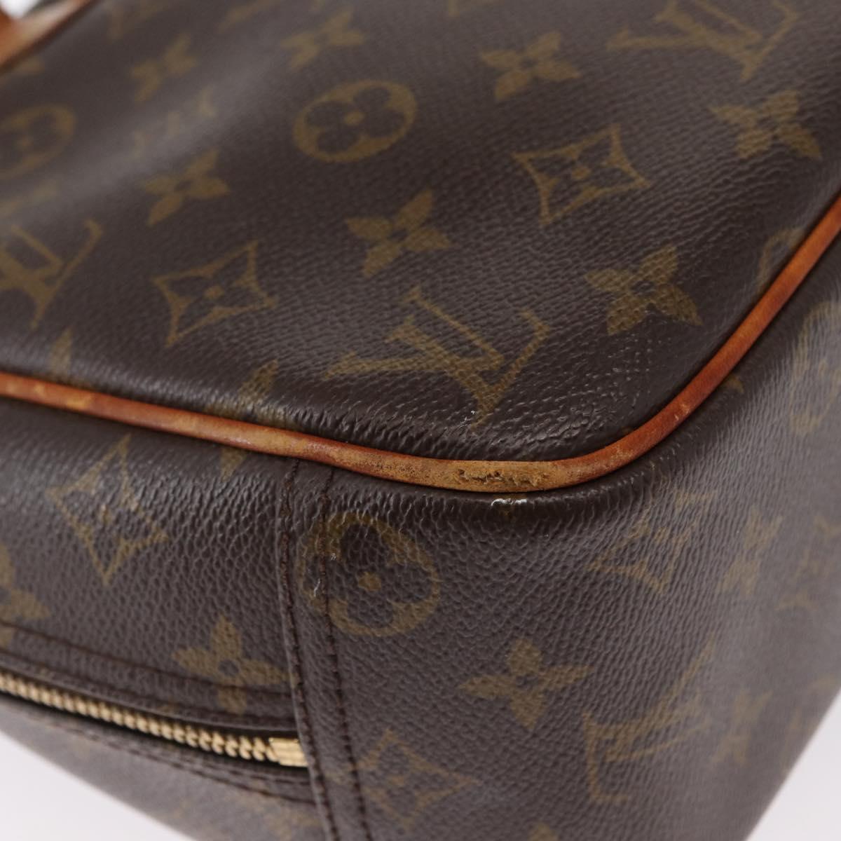 LOUIS VUITTON Monogram Trouville Hand Bag M42228 LV Auth 163513