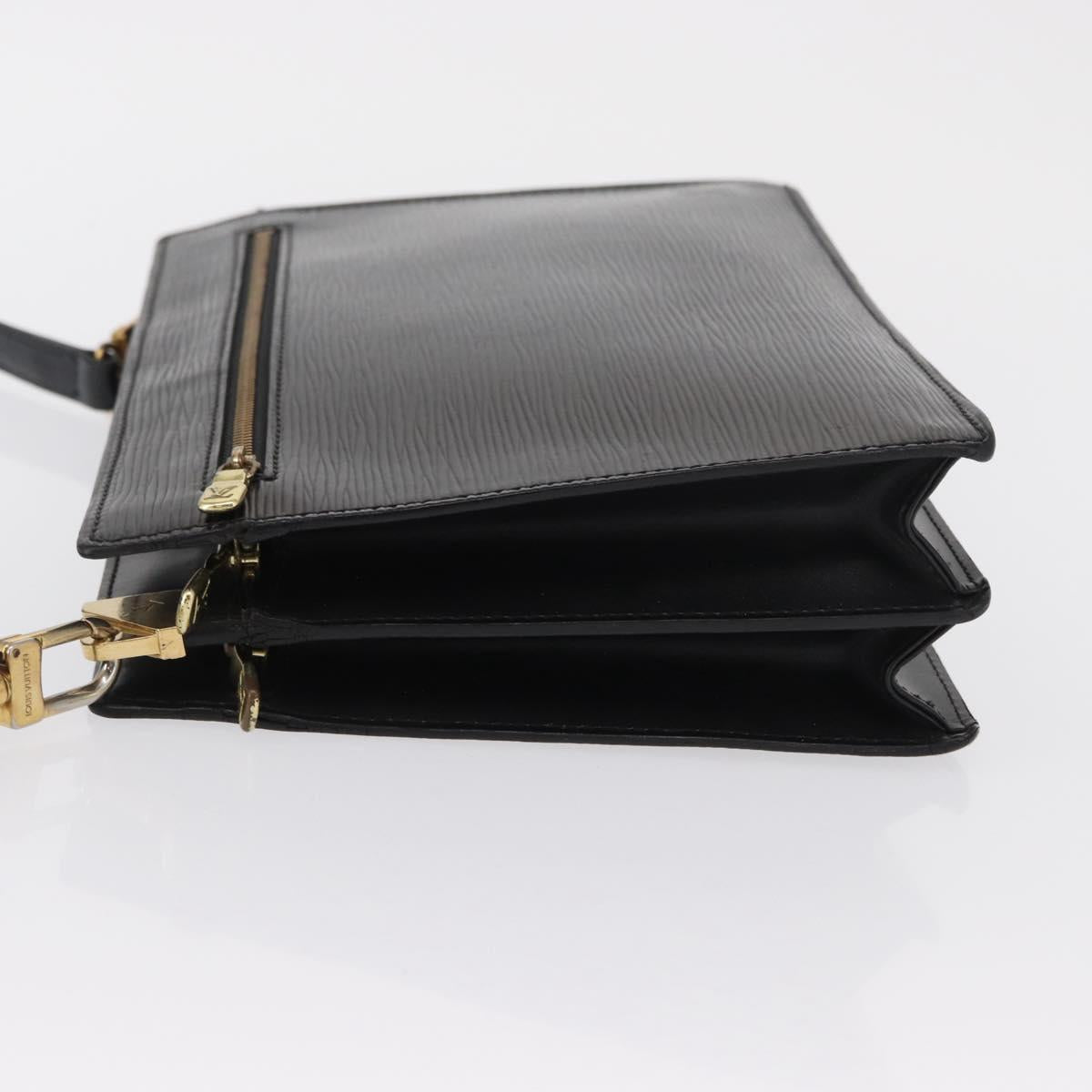 LOUIS VUITTON Epi Angian Shoulder Bag 2way Black M52112 LV Auth 163521