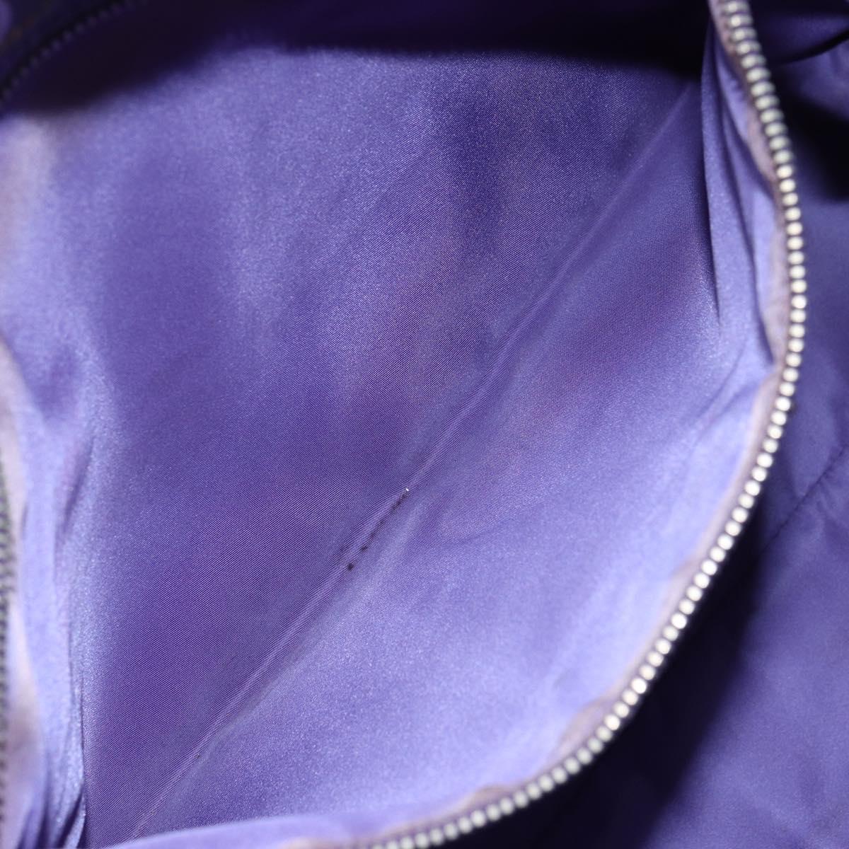 PRADA Tote Bag Nylon Purple Silver Auth 163524