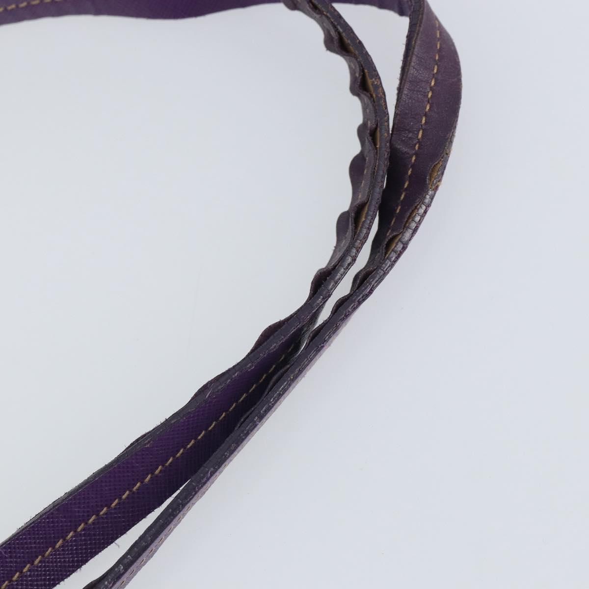 PRADA Tote Bag Nylon Purple Silver Auth 163524