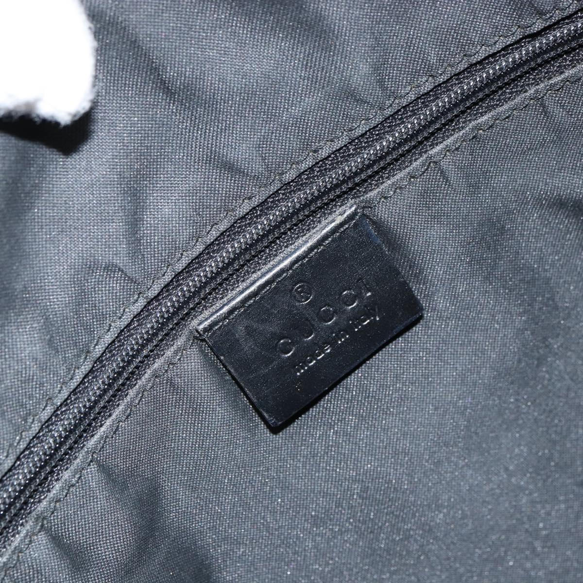 GUCCI GG Canvas Shoulder Bag Black Silver 001 3770 1705 Auth 163525