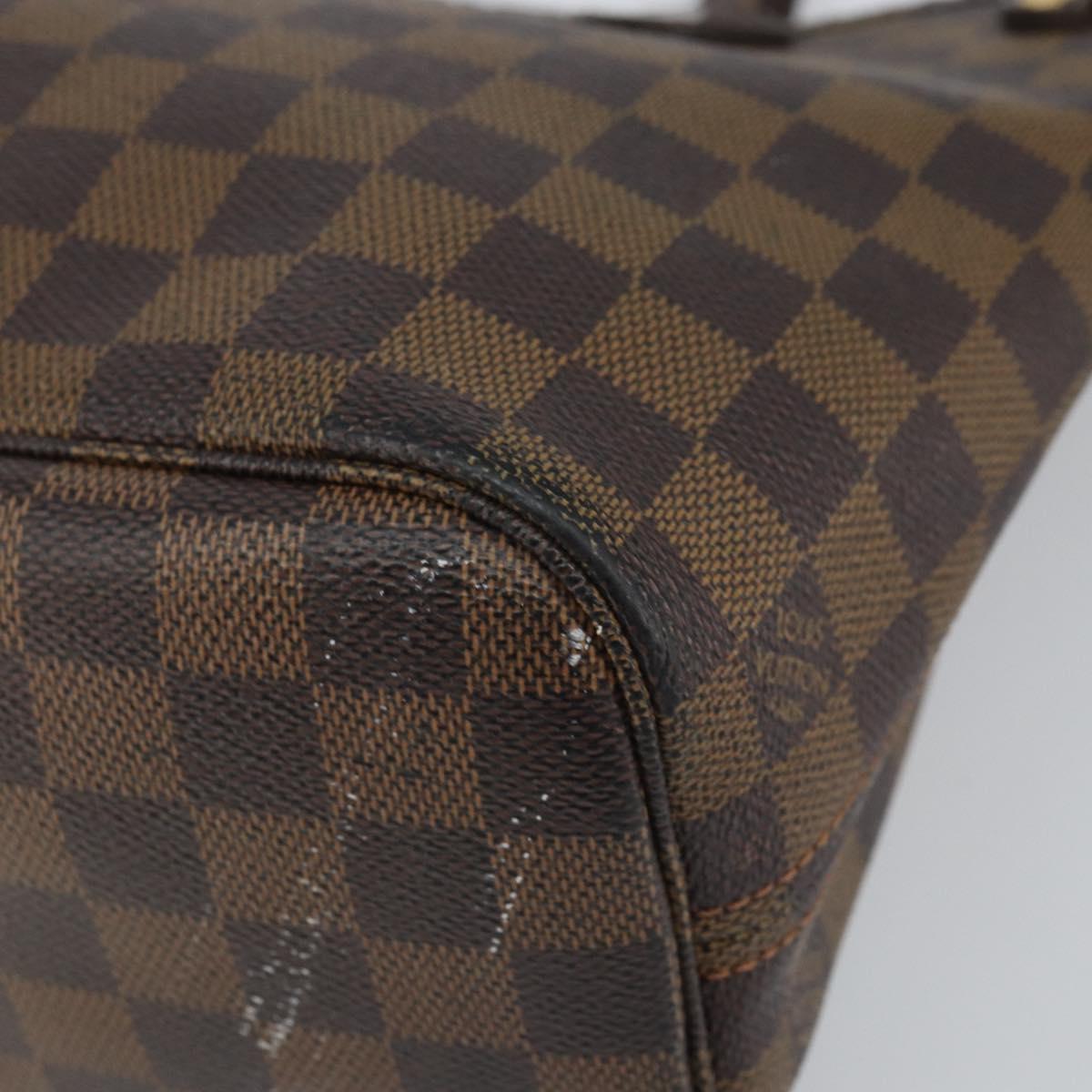 LOUIS VUITTON Damier Ebene Neverfull PM Tote Bag N51109 LV Auth 163531