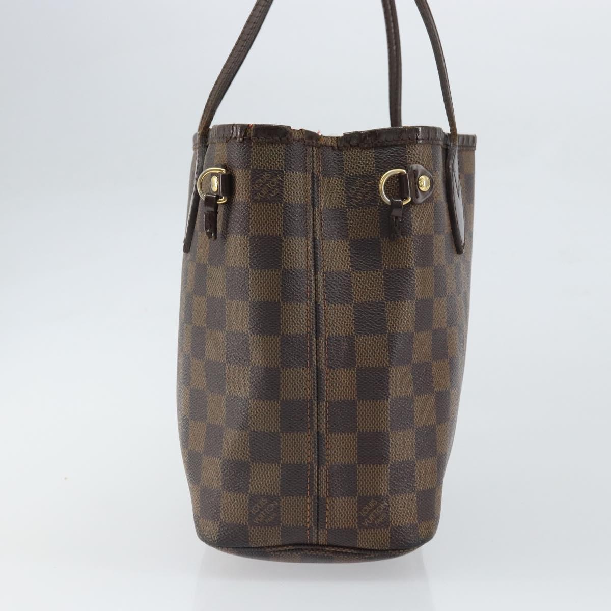 LOUIS VUITTON Damier Ebene Neverfull PM Tote Bag N51109 LV Auth 163531