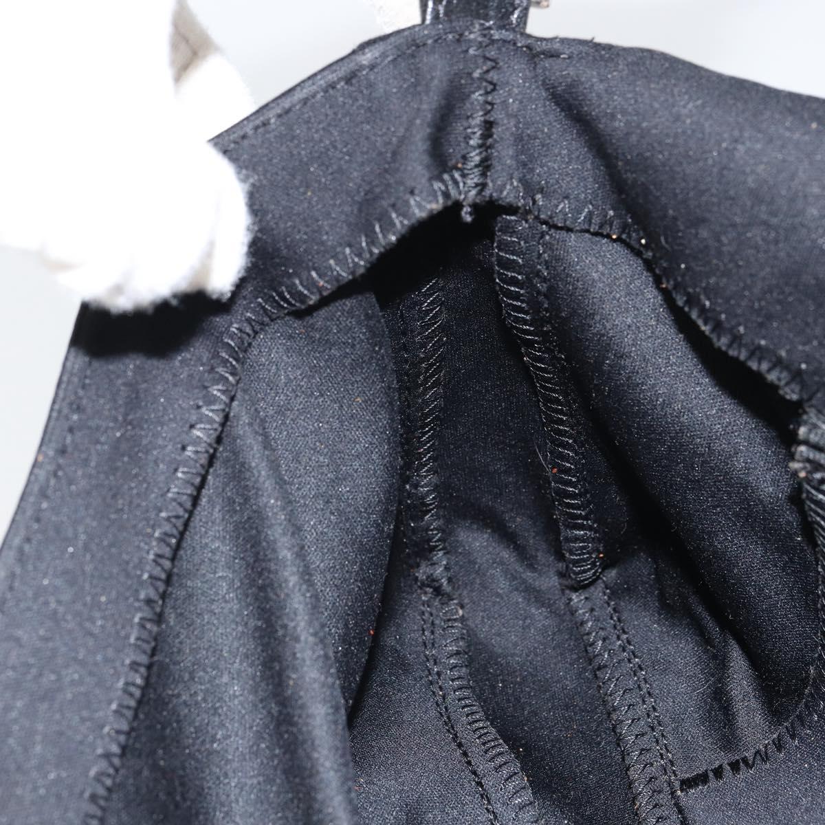 FENDI Shoulder Bag Cotton Black Silver Auth 163537