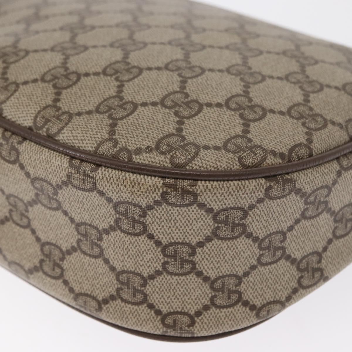 GUCCI GG Supreme Web Sherry Line Shoulder Bag PVC Beige 10 02 056 Auth 163550
