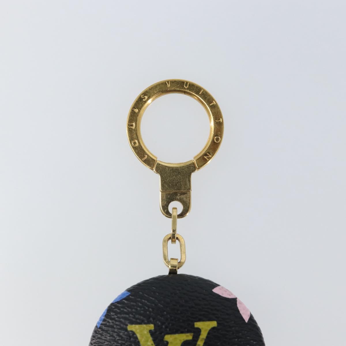 LOUIS VUITTON Monogram Multicolor Astropill Key Holder Black M51912 Auth 163562