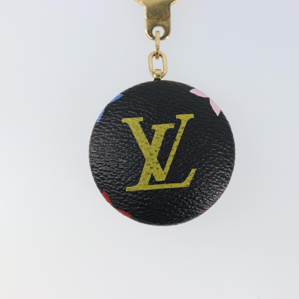 LOUIS VUITTON Monogram Multicolor Astropill Key Holder Black M51912 Auth 163562