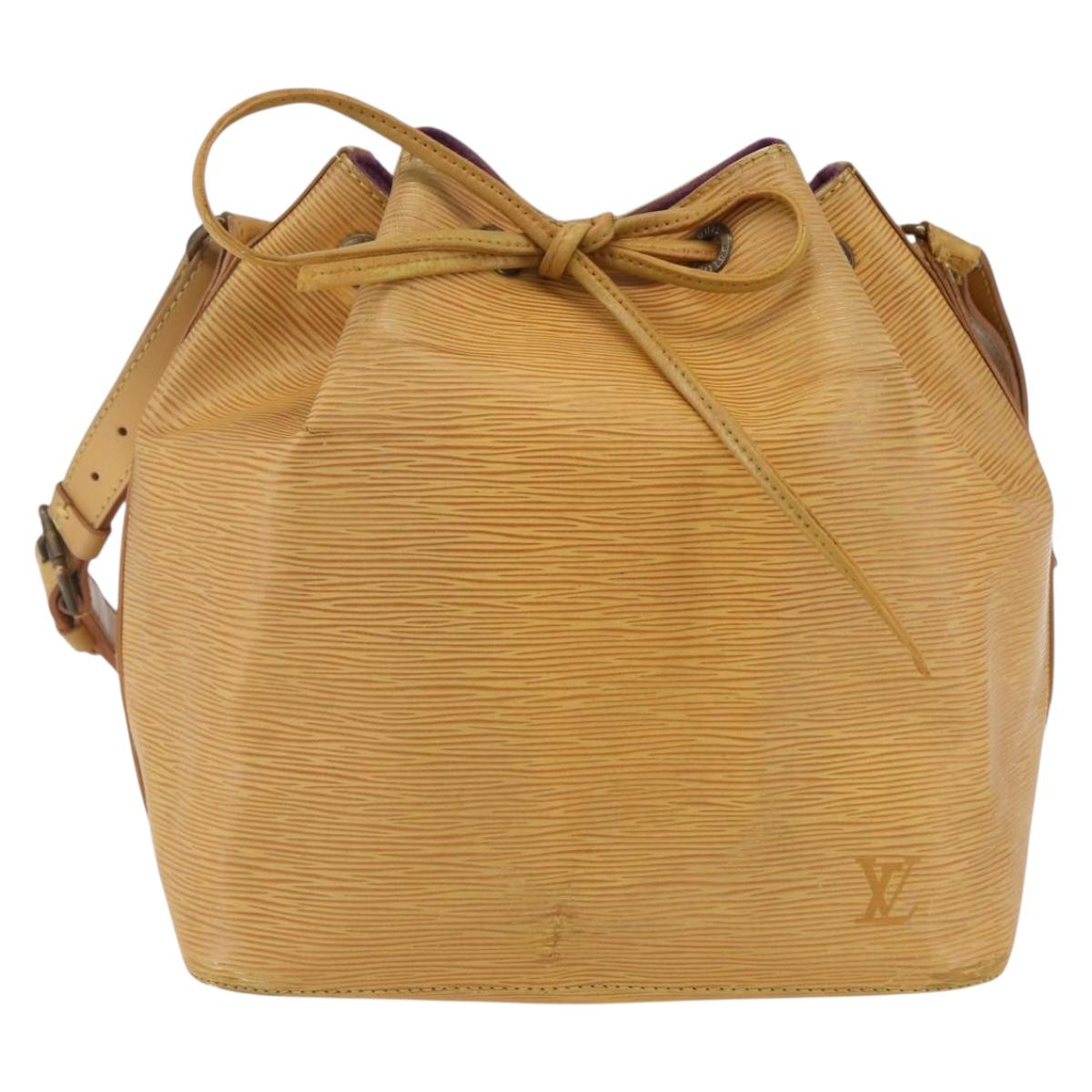 LOUIS VUITTON Epi Petit Noe Shoulder Bag Yellow M44109 LV Auth 163570
