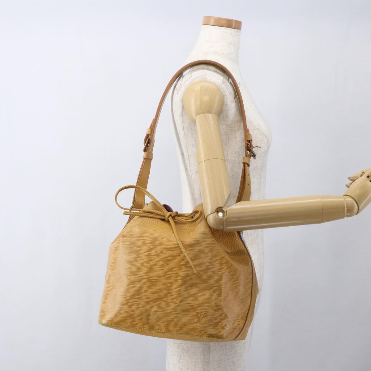 LOUIS VUITTON Epi Petit Noe Shoulder Bag Yellow M44109 LV Auth 163570