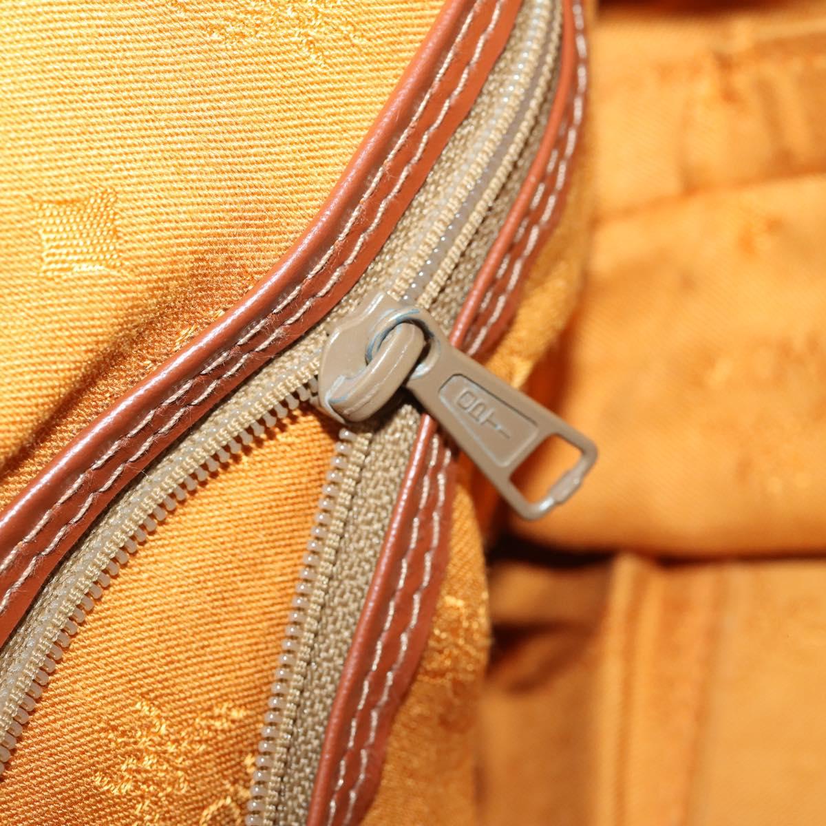 MCM Vicetos Logogram Boston Bag PVC Leather 2way Brown Gold Auth 163581
