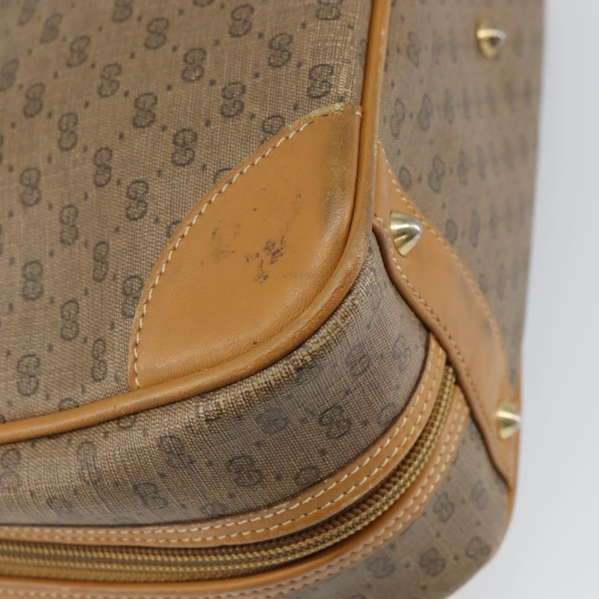 GUCCI Micro GG Supreme Hand Bag PVC Beige Gold 000 39 0090 Auth 163590