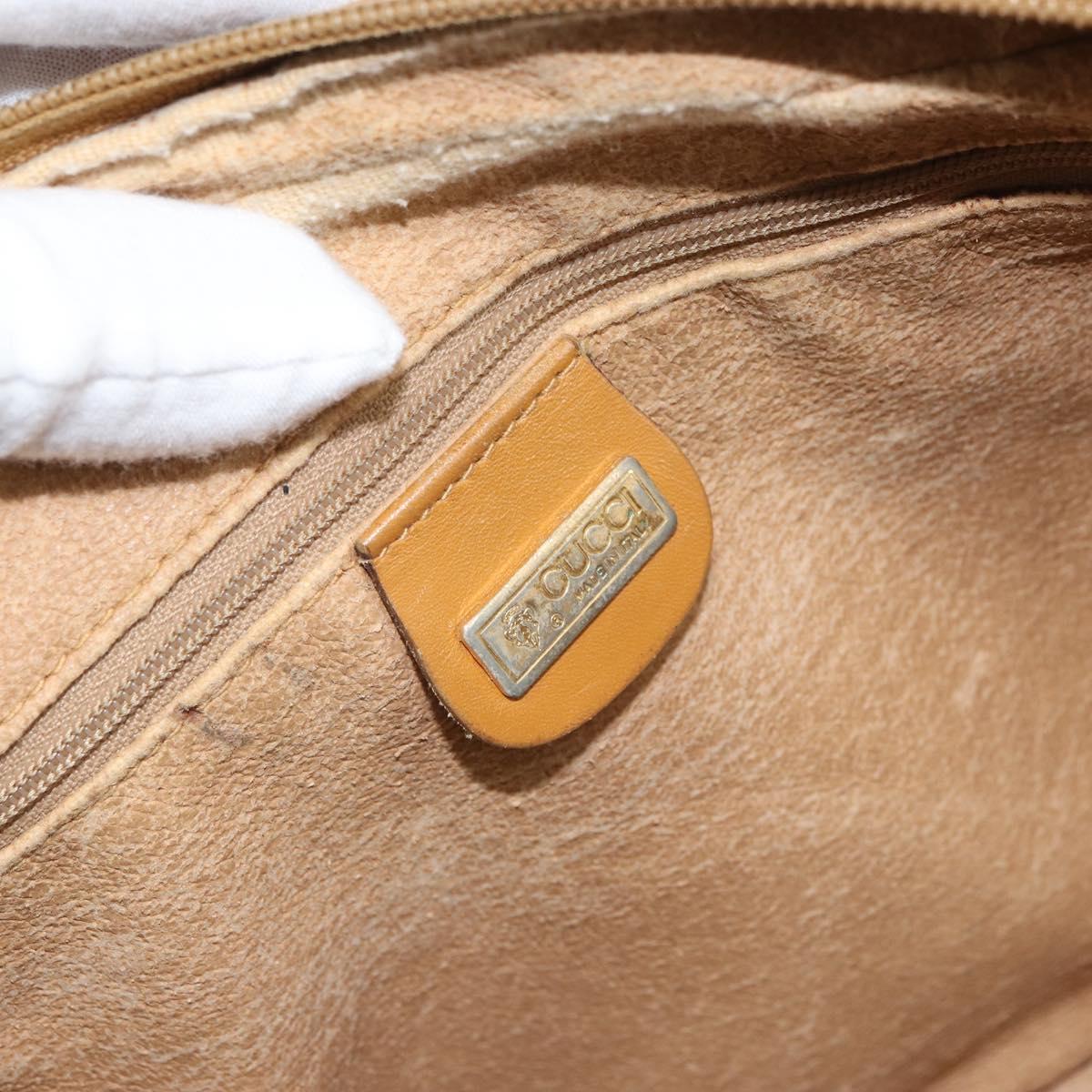 GUCCI Micro GG Supreme Hand Bag PVC Beige Gold 000 39 0090 Auth 163590