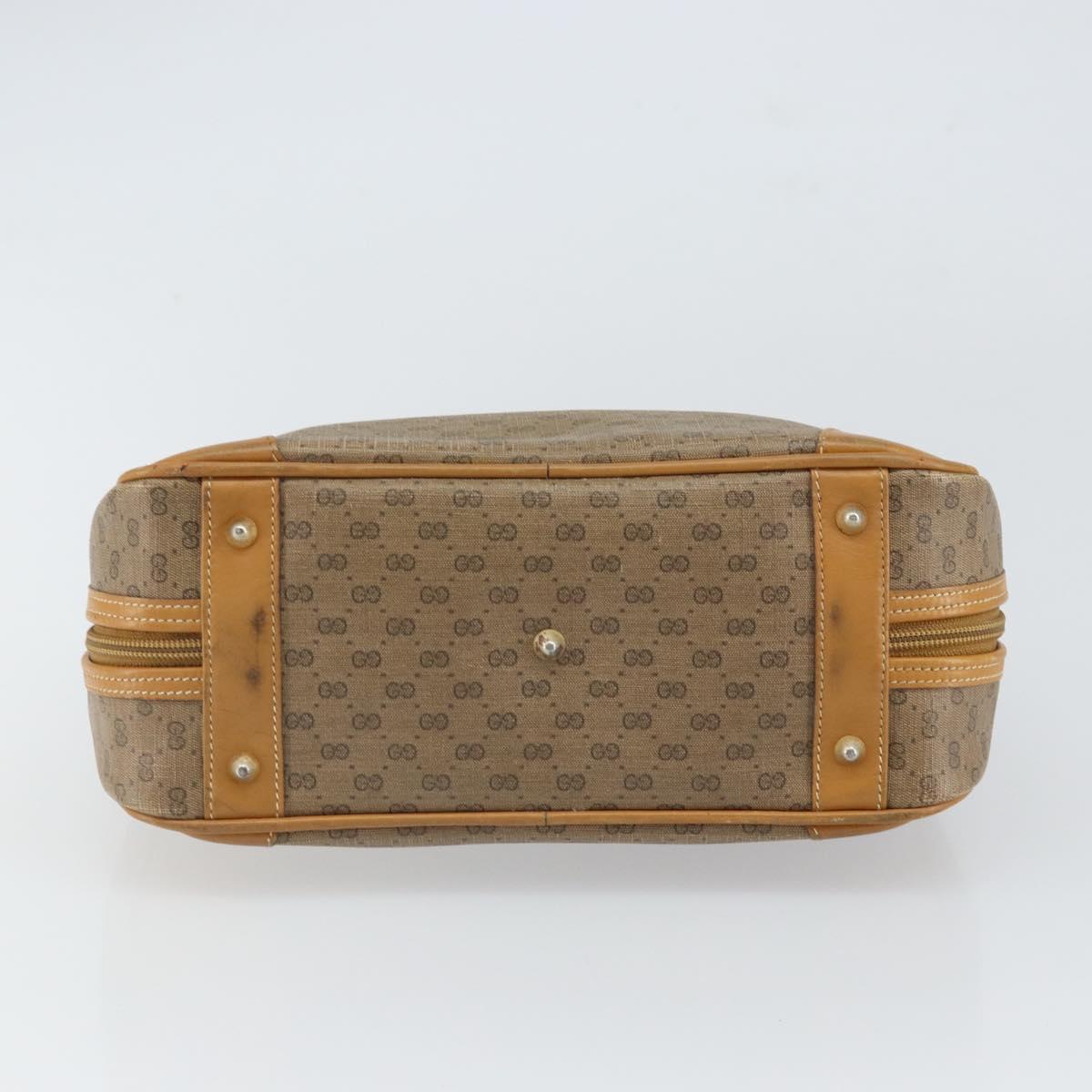 GUCCI Micro GG Supreme Hand Bag PVC Beige Gold 000 39 0090 Auth 163590
