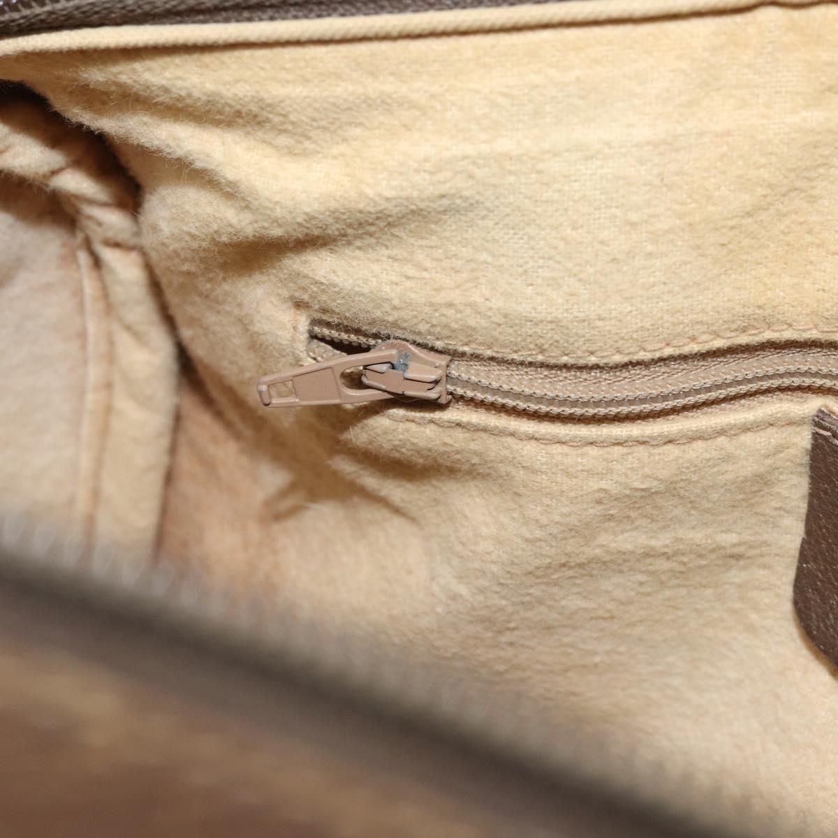 GUCCI GG Supreme Web Sherry Line Boston Bag PVC Beige Gold 39 02 006 Auth 163597