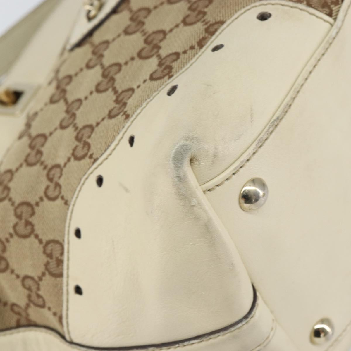 GUCCI GG Canvas Tote Bag Beige Gold 145993 Auth 163599