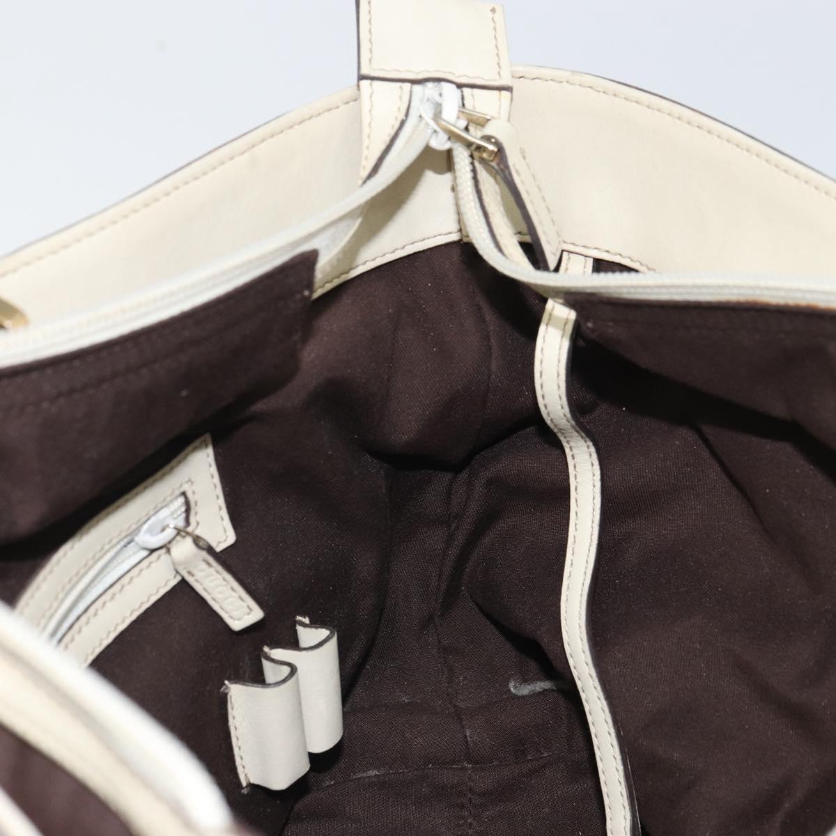 GUCCI GG Canvas Tote Bag Beige Gold 145993 Auth 163599
