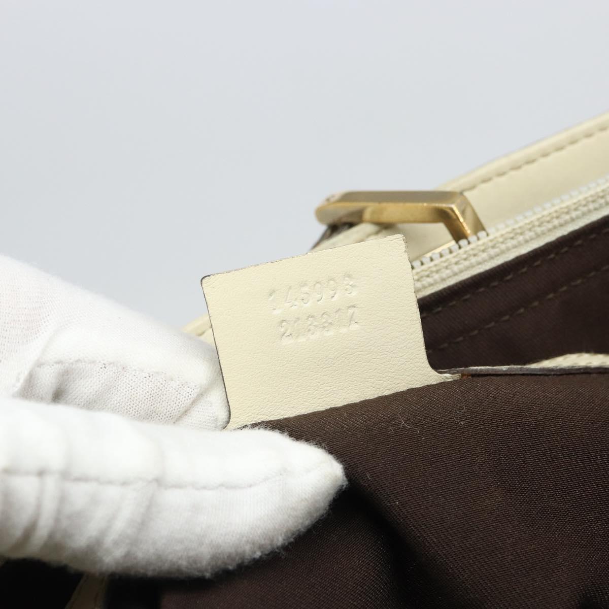 GUCCI GG Canvas Tote Bag Beige Gold 145993 Auth 163599