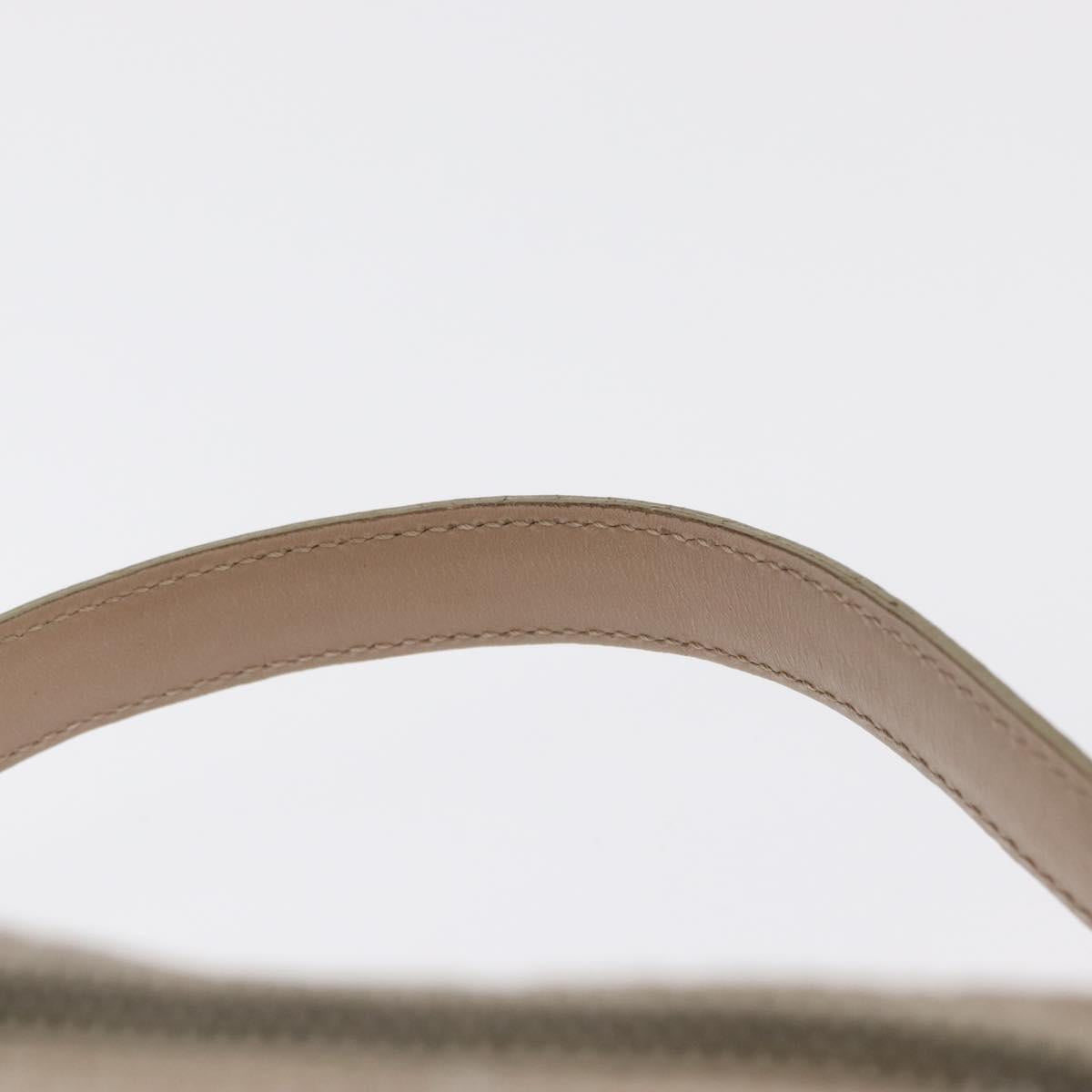 CHANEL New Travel line Hand Bag Nylon Beige Silver CC Auth 163622