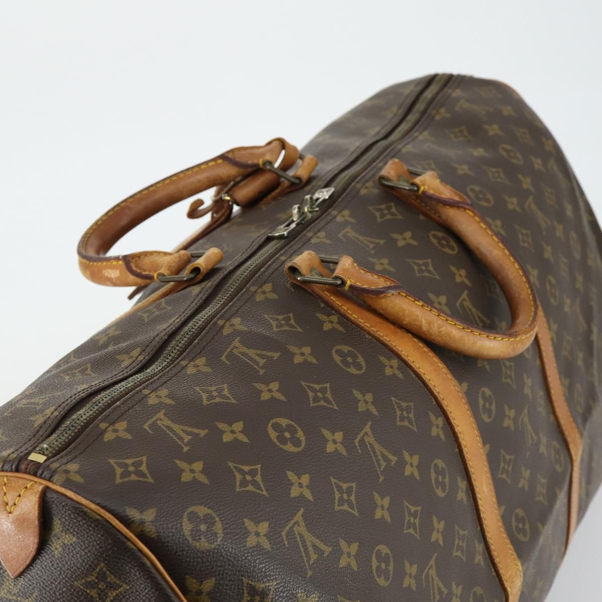 LOUIS VUITTON Monogram Keepall 60 Boston Bag M41422 LV Auth 163627