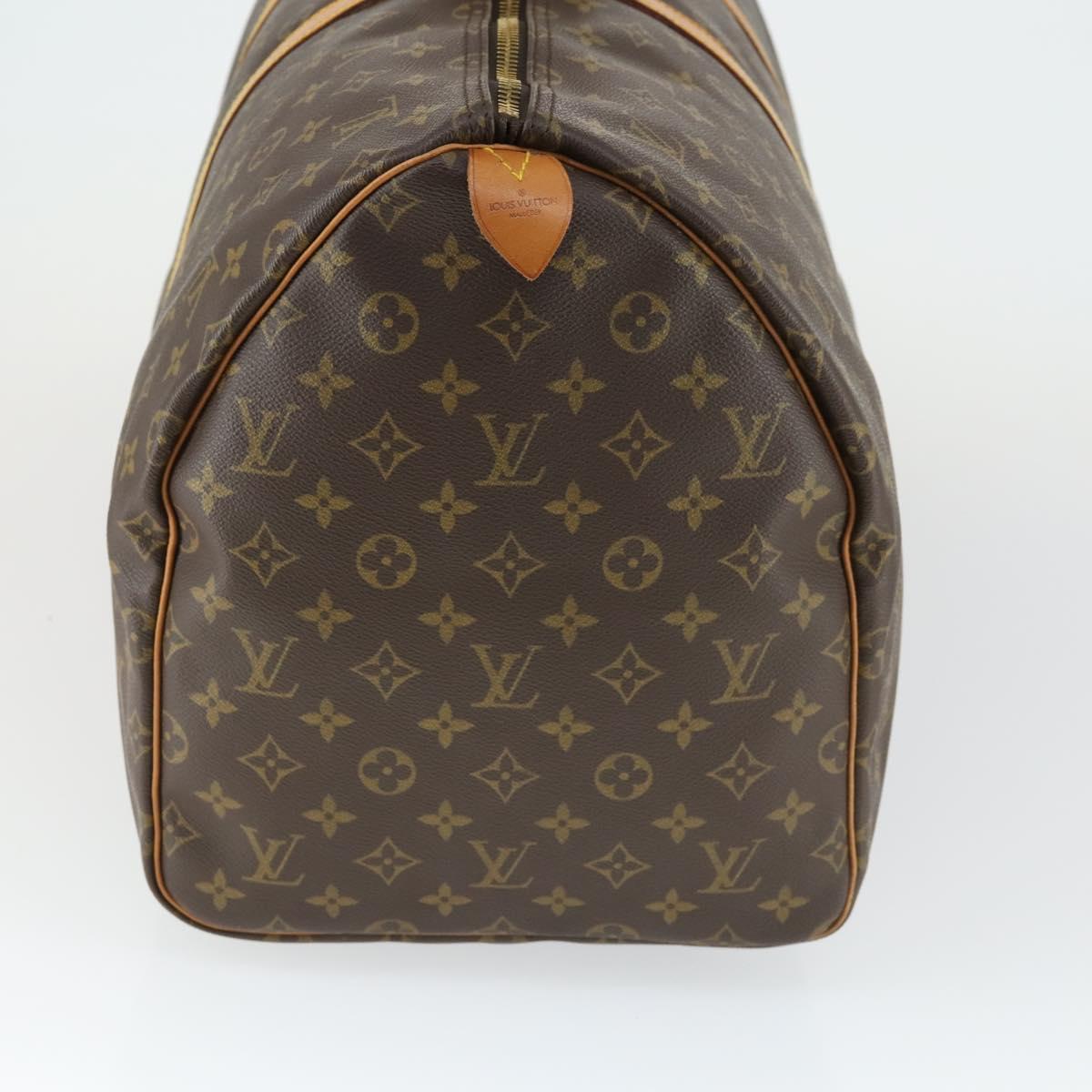 LOUIS VUITTON Monogram Keepall 55 Boston Bag M41424 LV Auth 163632