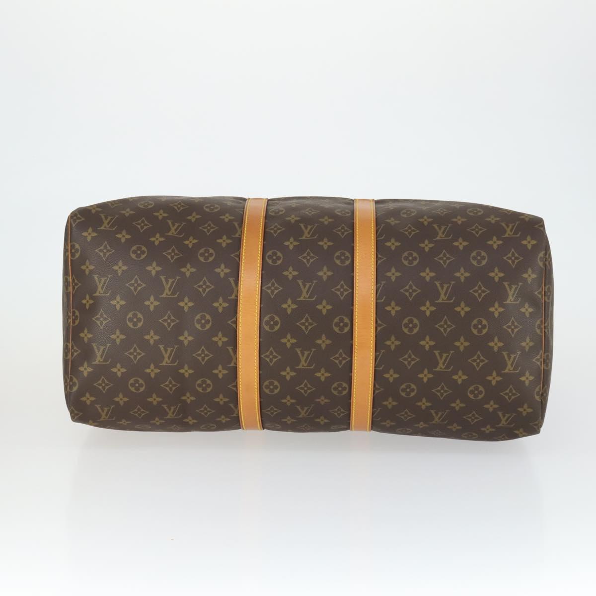 LOUIS VUITTON Monogram Keepall 55 Boston Bag M41424 LV Auth 163632