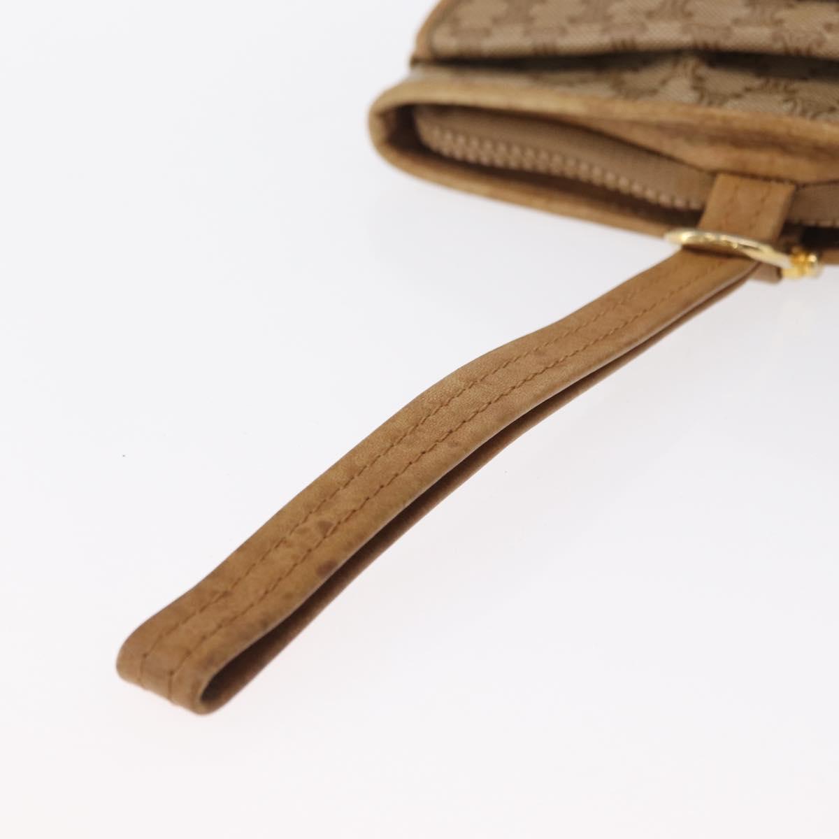 CELINE Macadam Canvas Hand Bag PVC Beige Gold Auth 163635