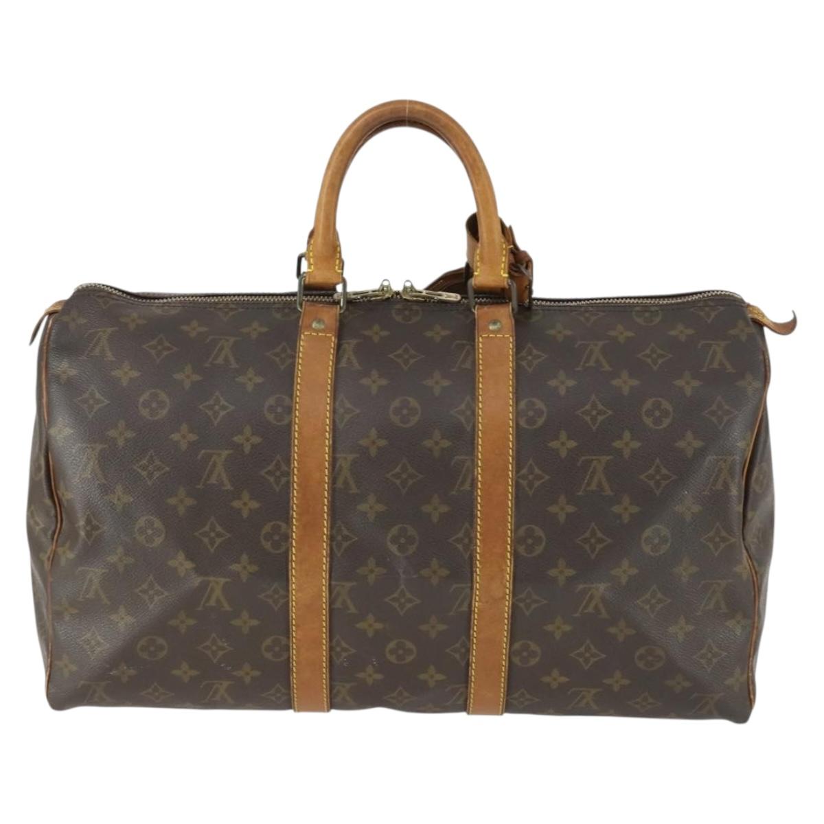 LOUIS VUITTON Monogram Keepall 45 Boston Bag M41428 LV Auth 163637
