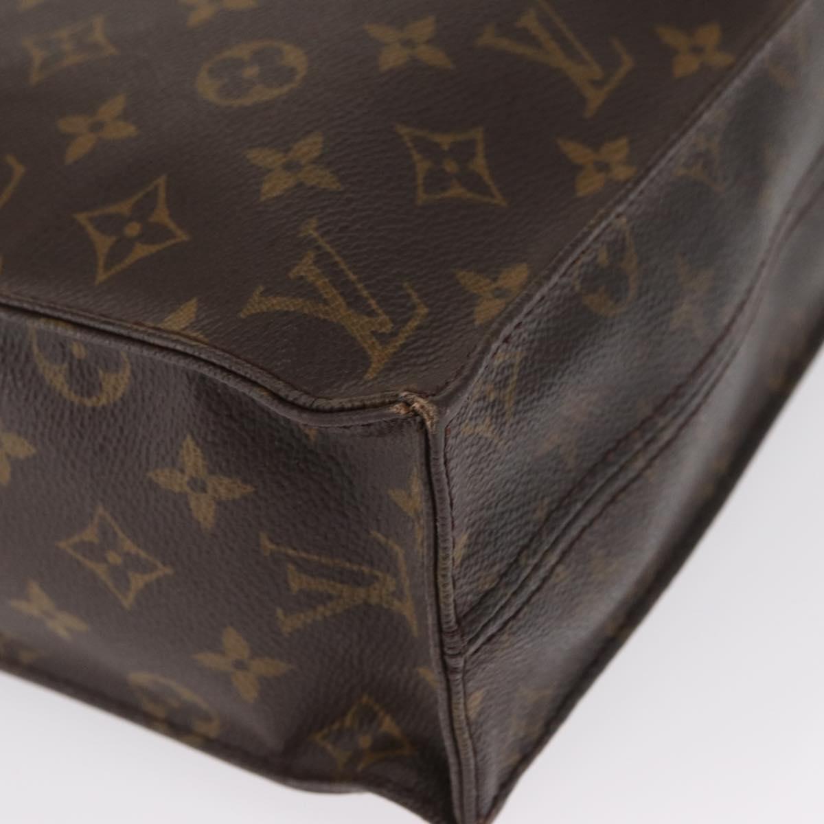 LOUIS VUITTON Monogram Sac Plat Hand Bag M51140 LV Auth 163638