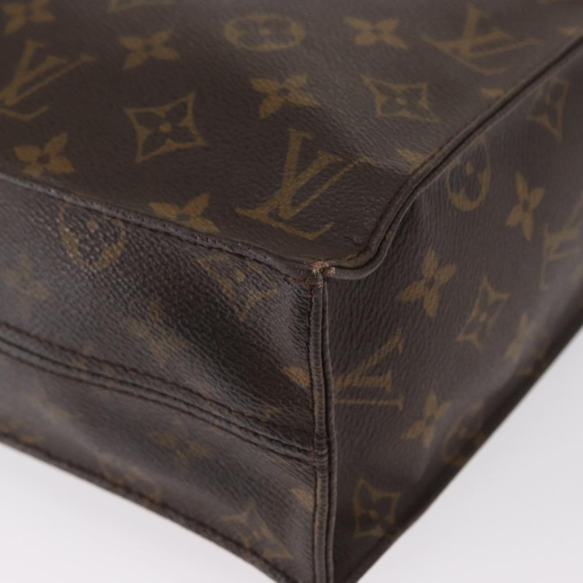 LOUIS VUITTON Monogram Sac Plat Hand Bag M51140 LV Auth 163638