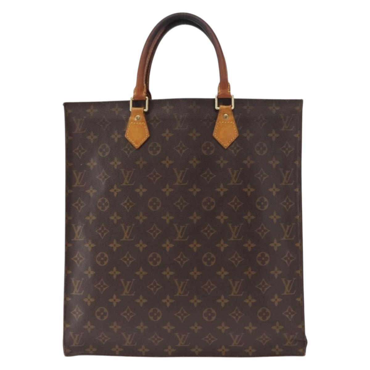 LOUIS VUITTON Monogram Sac Plat Hand Bag M51140 LV Auth 163638